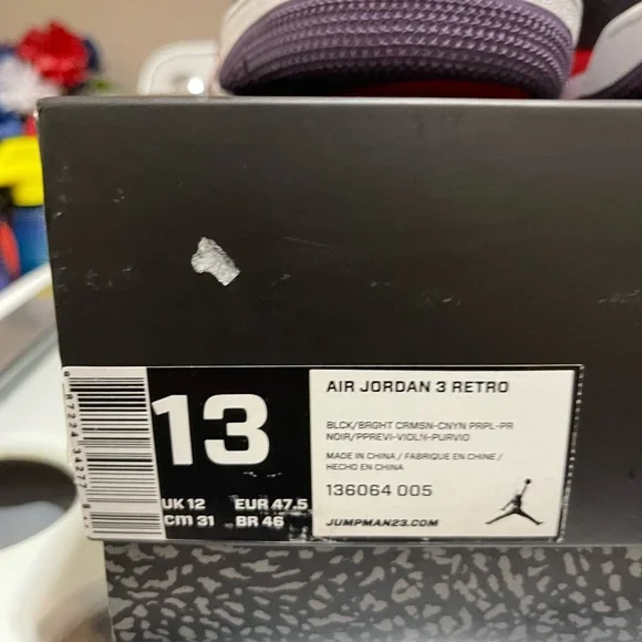 Air Jordan 3 Retro Crimson - Picture 3 of 6